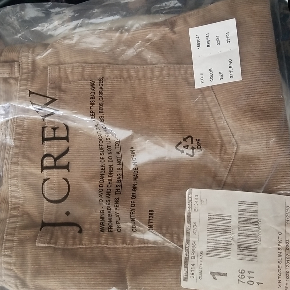 Men's camel corduroy pants by J.Crew